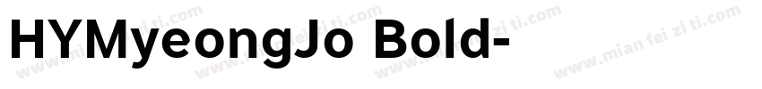 HYMyeongJo Bold字体转换